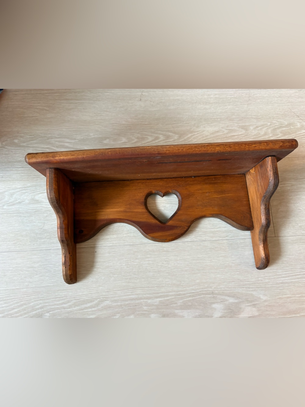 18” Cottagecore Wooden Heart Wall Shelf🤎✨